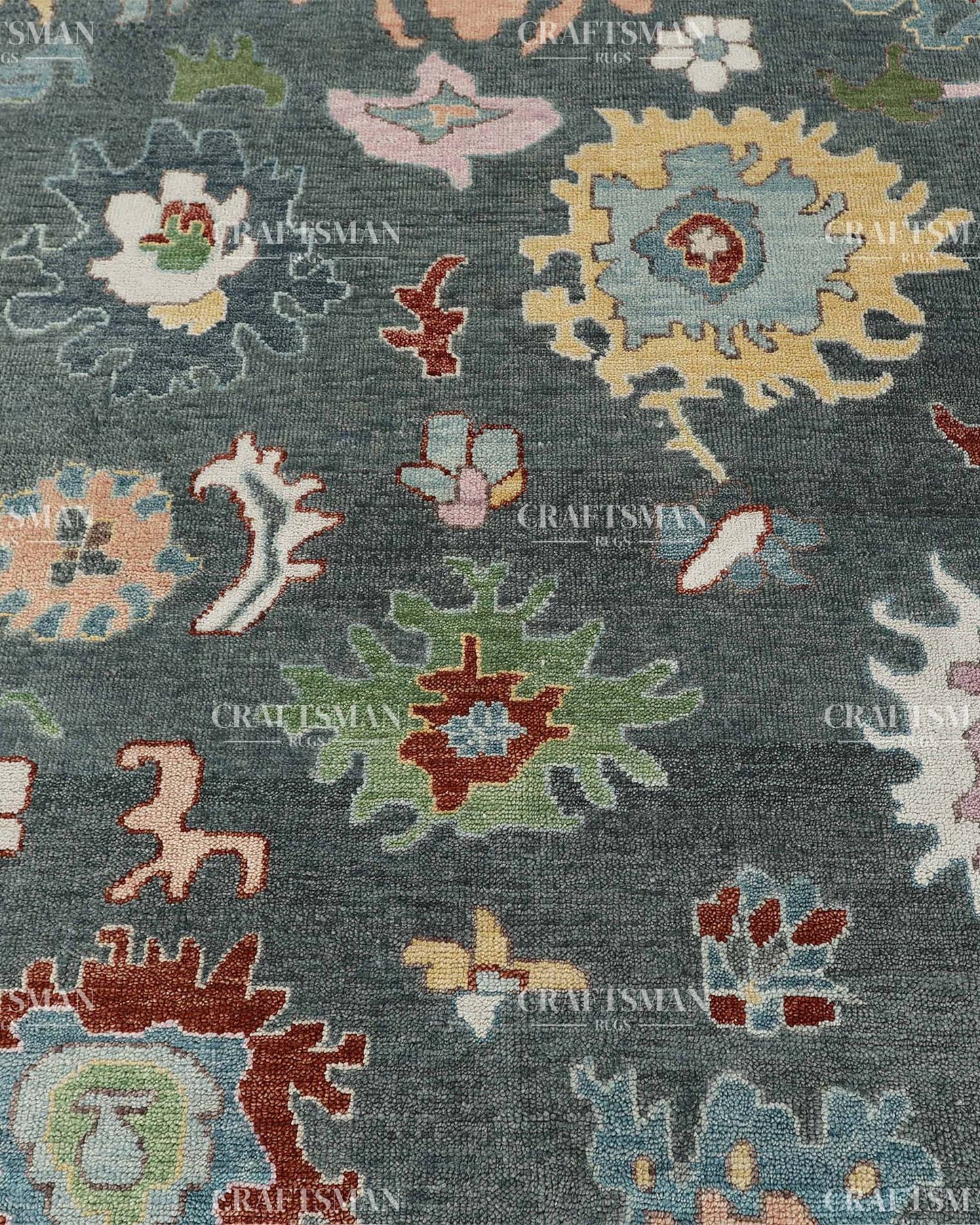 Sorvian Wool Hand-Knotted Oushak-Inspired Rug