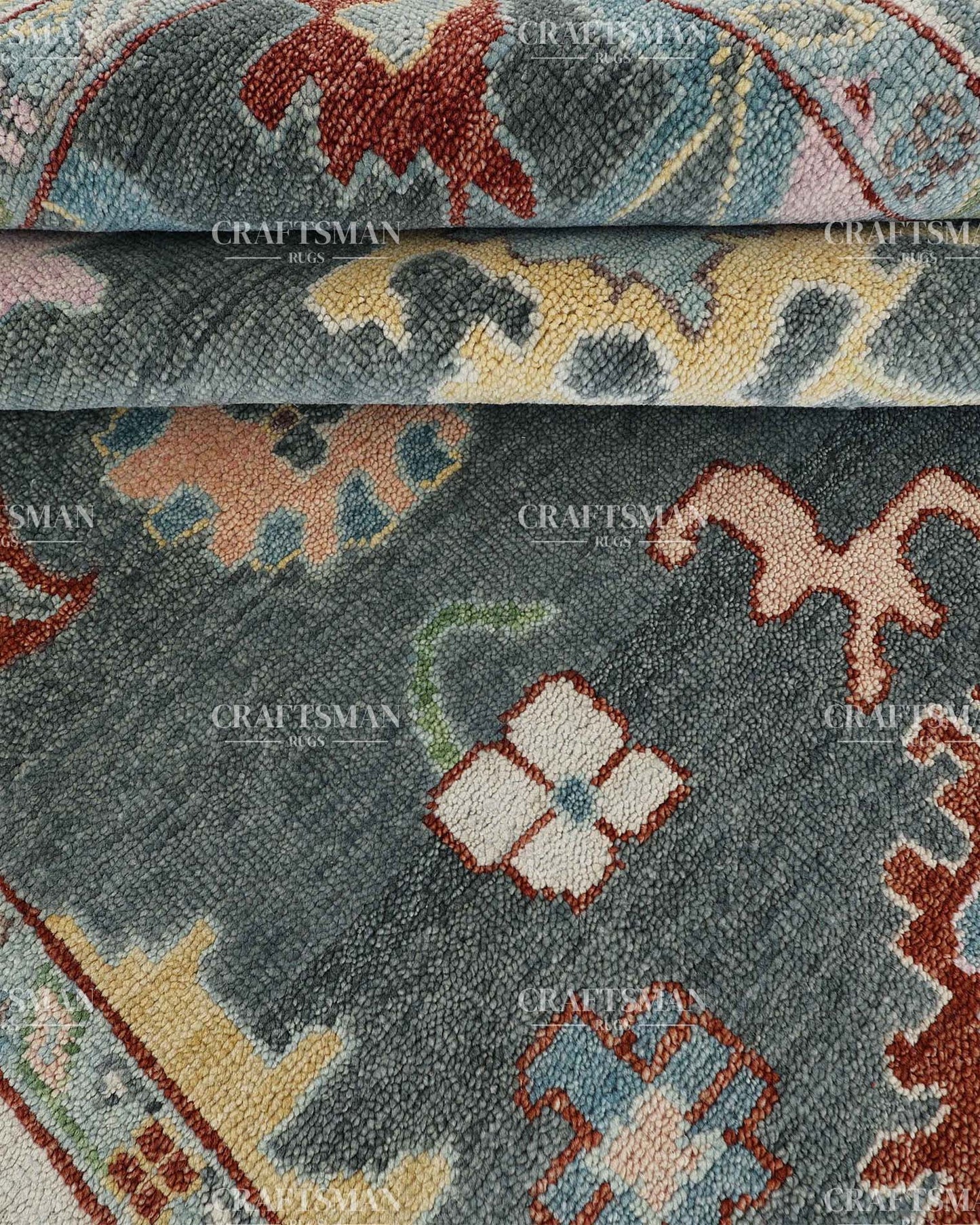 Sorvian Wool Hand-Knotted Oushak-Inspired Rug
