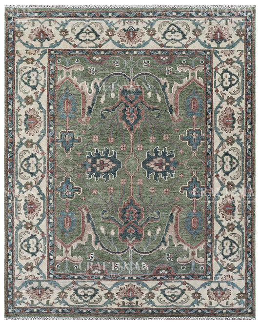 Varnis Wool Hand-Knotted Oushak-Inspired Rug