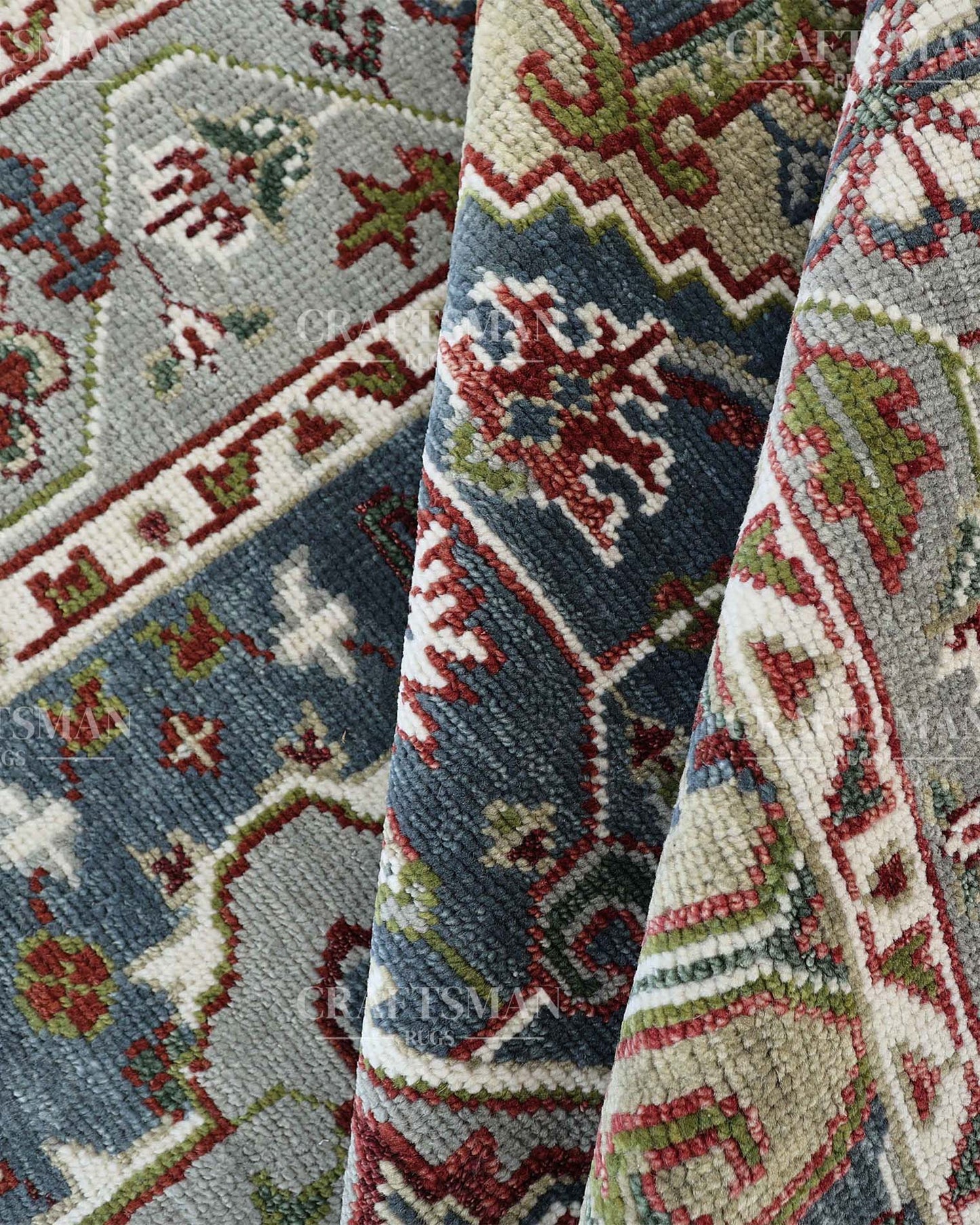 Corvin Wool Hand-Knotted Oushak-Inspired Rug