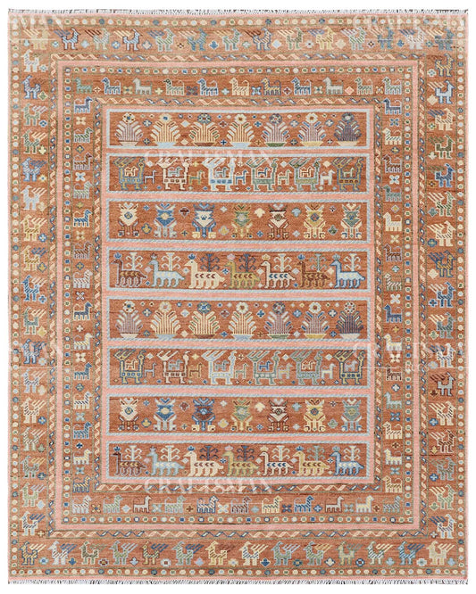 Korrin Wool Hand-Knotted Oushak-Inspired Rug