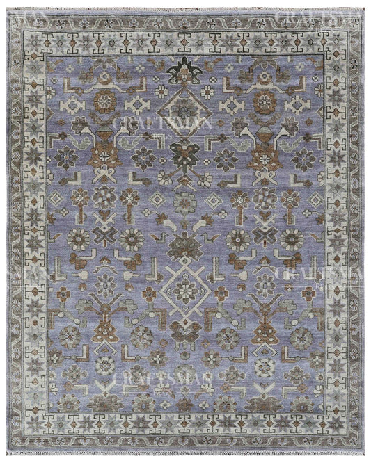 Fenra Wool Hand-Knotted Oushak-Inspired Rug