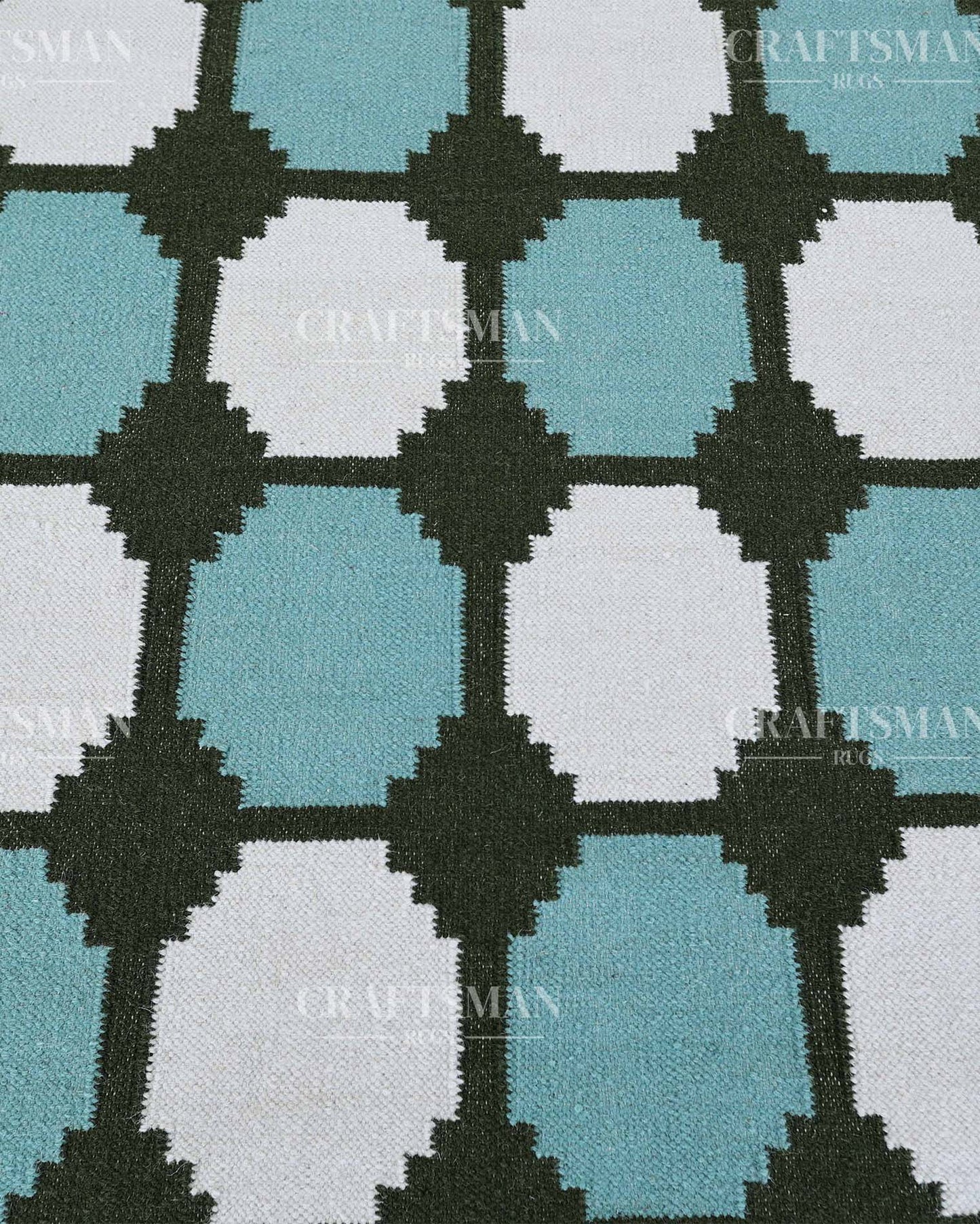 Geonara Wool Dhurrie Hand-Woven Flatweave Rug