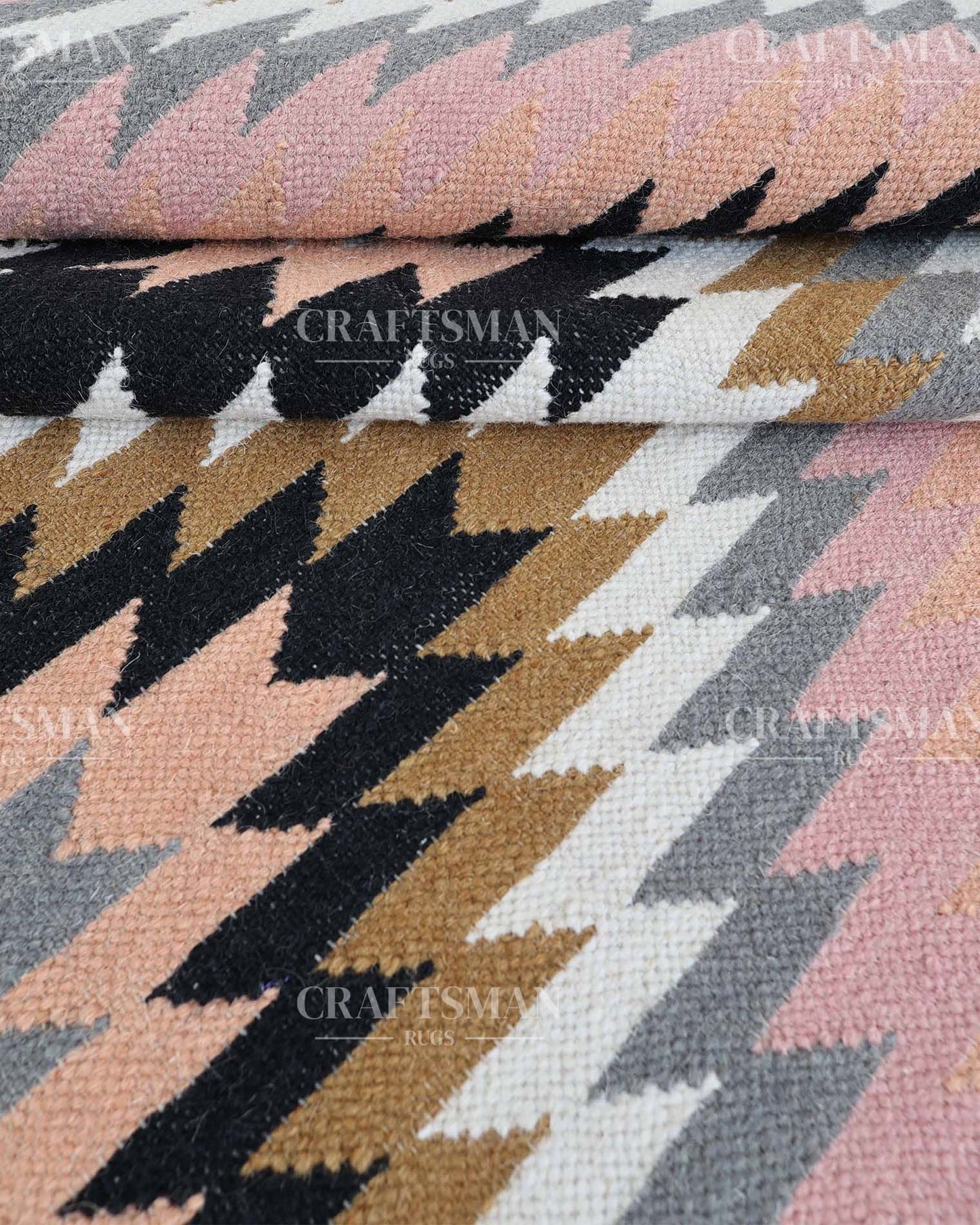 4x6 feet Wool Flatweave Dhurrie (Kelim) Rug | Craftsman Rugs Exclusive