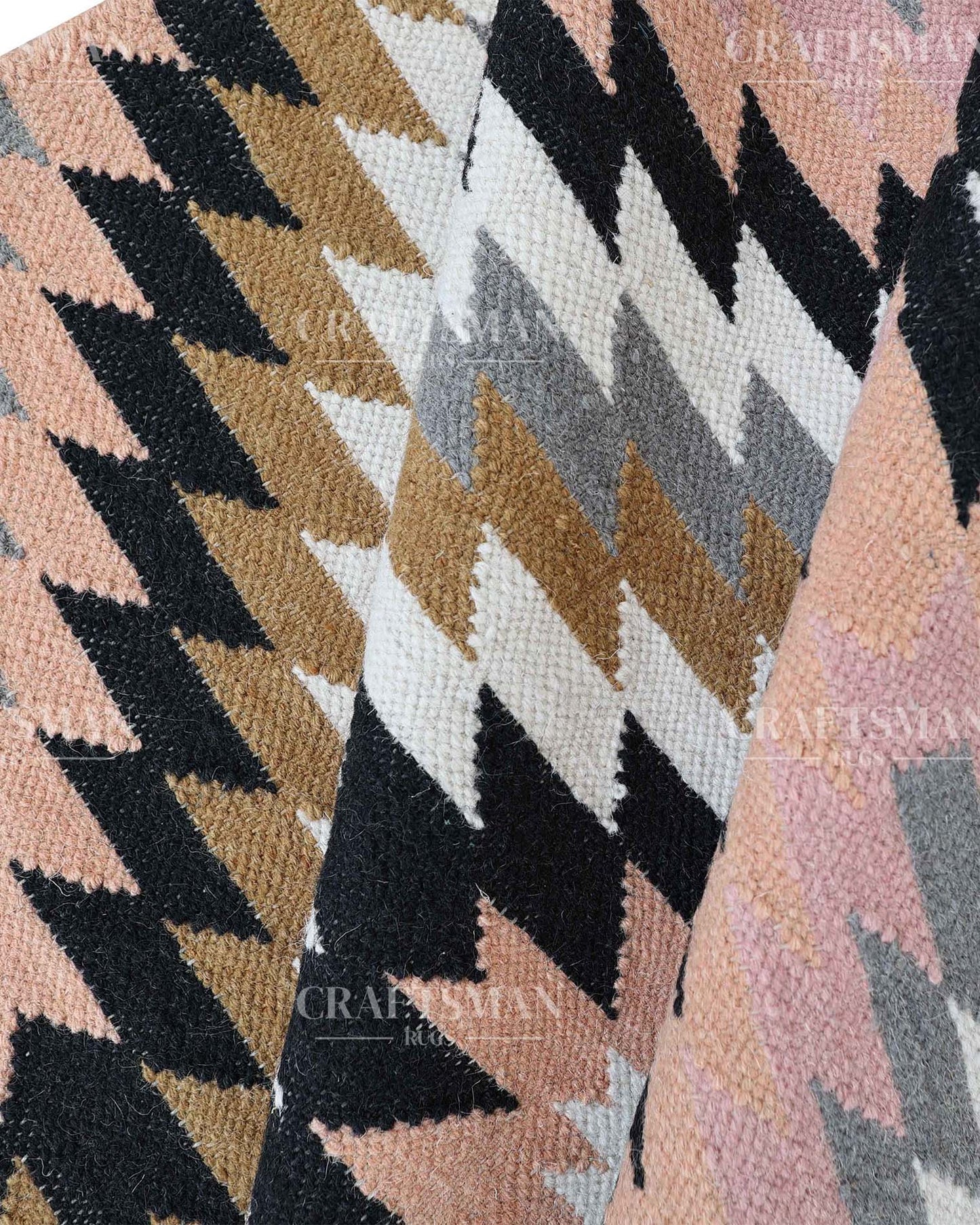 4x6 feet Wool Flatweave Dhurrie (Kelim) Rug | Craftsman Rugs Exclusive