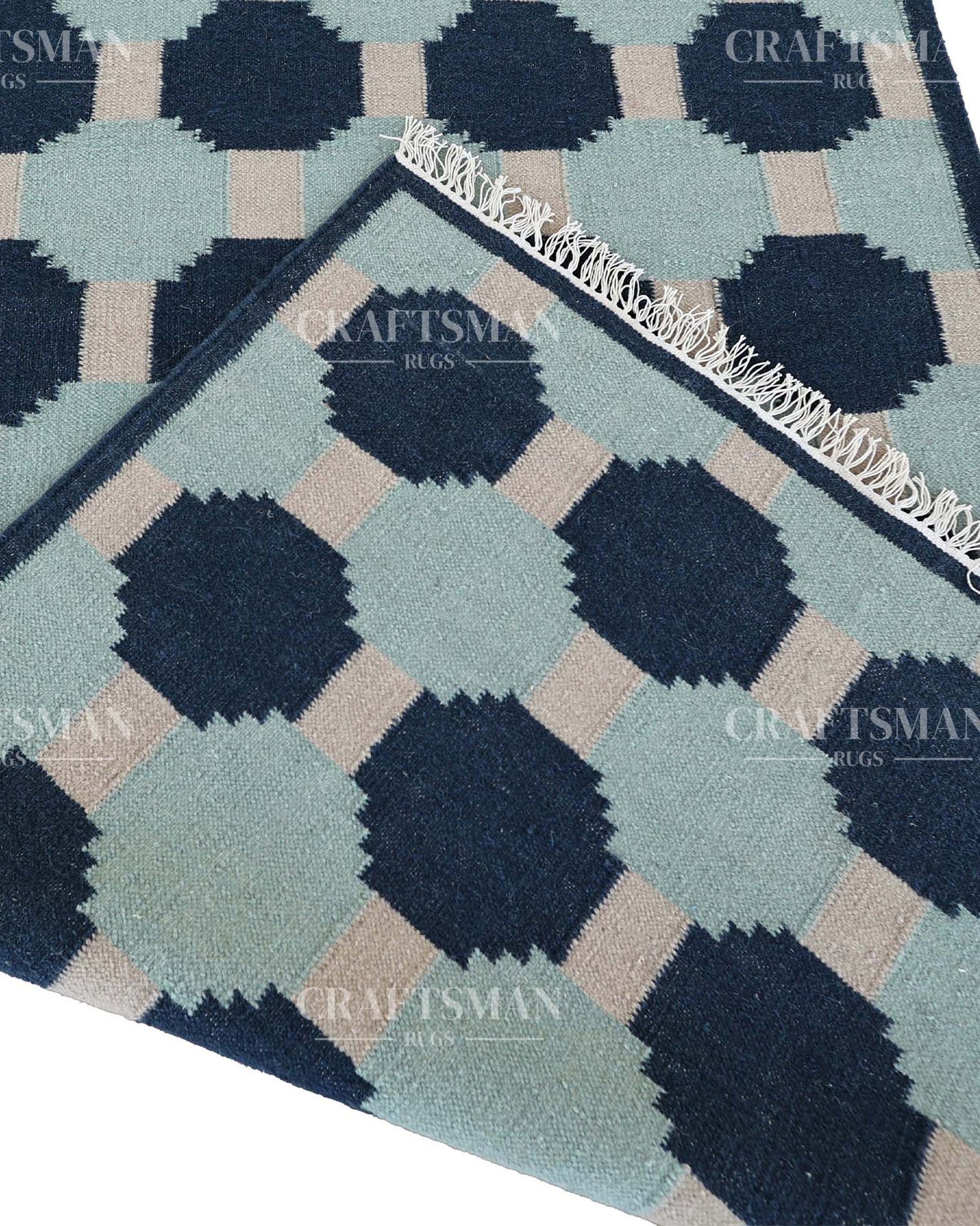 Varuna Wool Dhurrie Hand-Woven Flatweave Rug