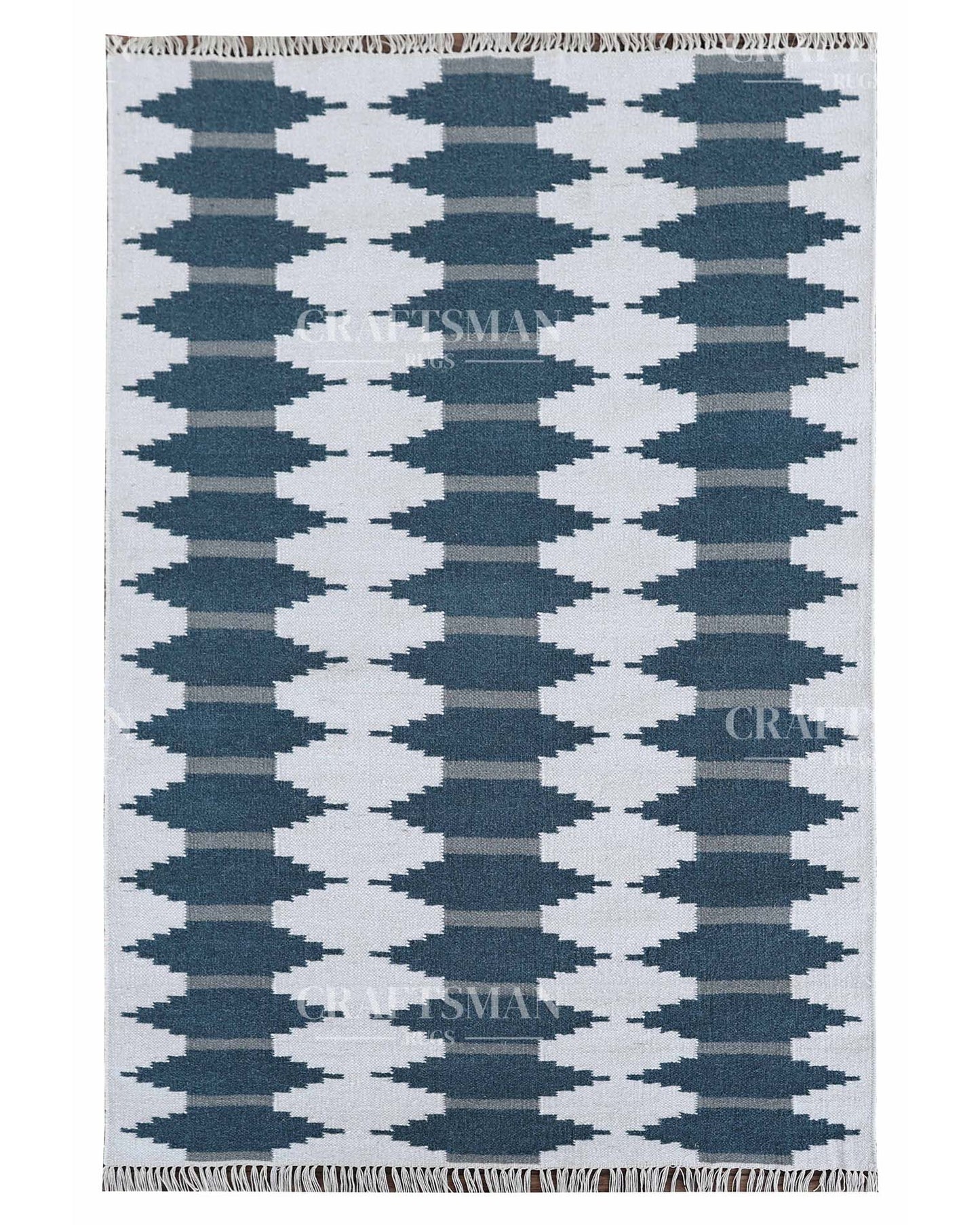 Lineara Wool Dhurrie Hand-Woven Flatweave Rug
