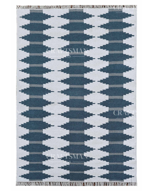 Lineara Wool Dhurrie Hand-Woven Flatweave Rug