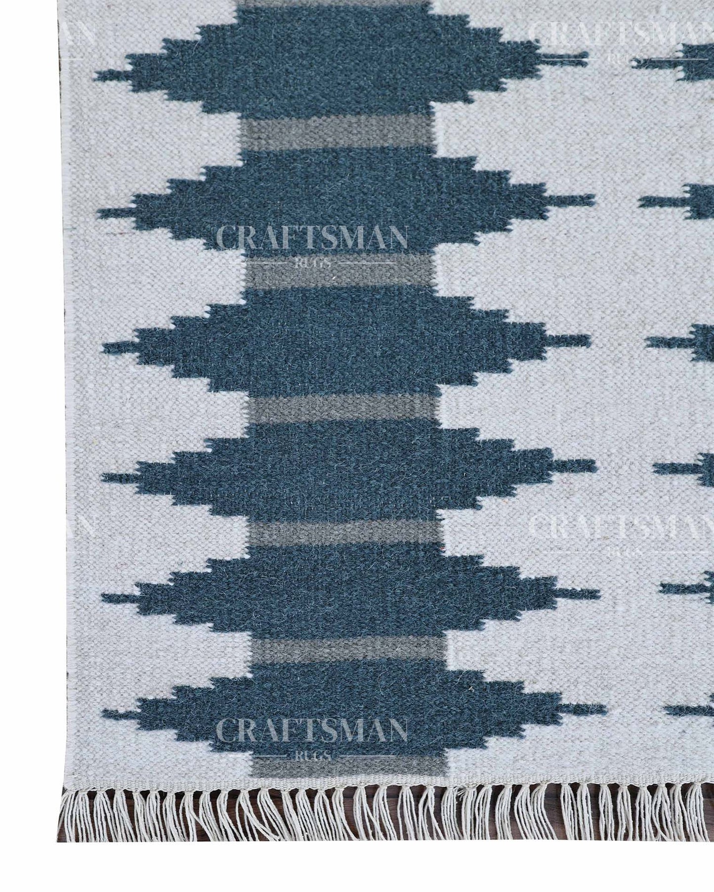 Lineara Wool Dhurrie Hand-Woven Flatweave Rug