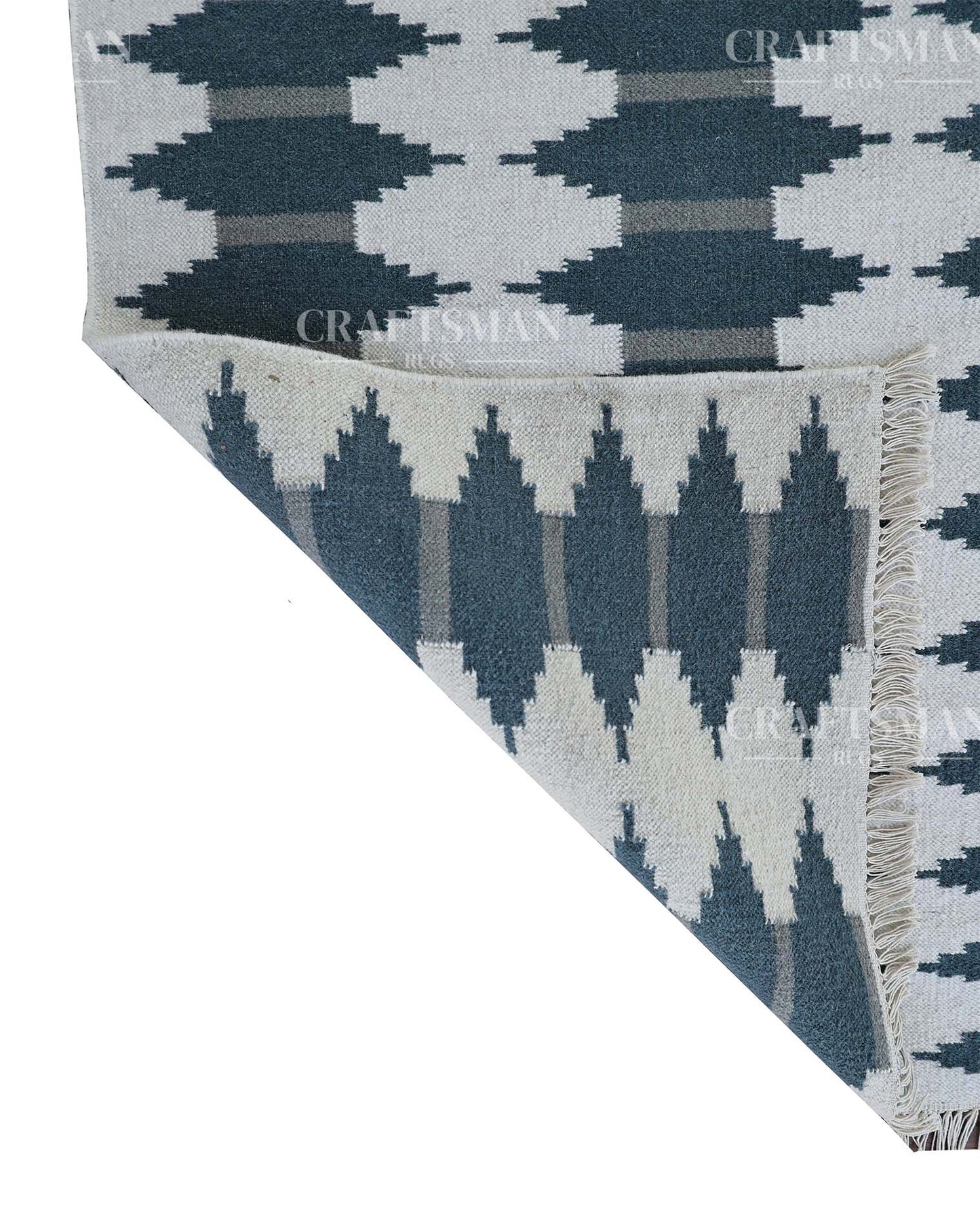 Lineara Wool Dhurrie Hand-Woven Flatweave Rug