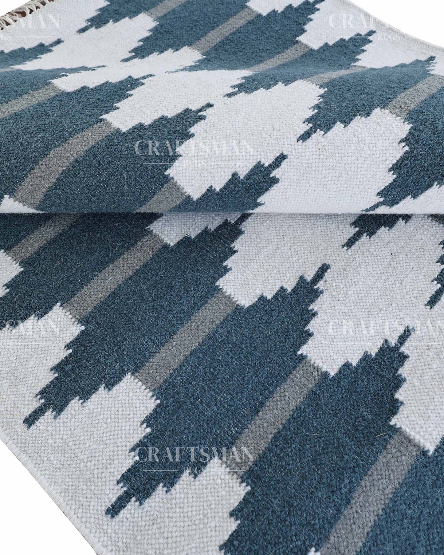 Lineara Wool Dhurrie Hand-Woven Flatweave Rug