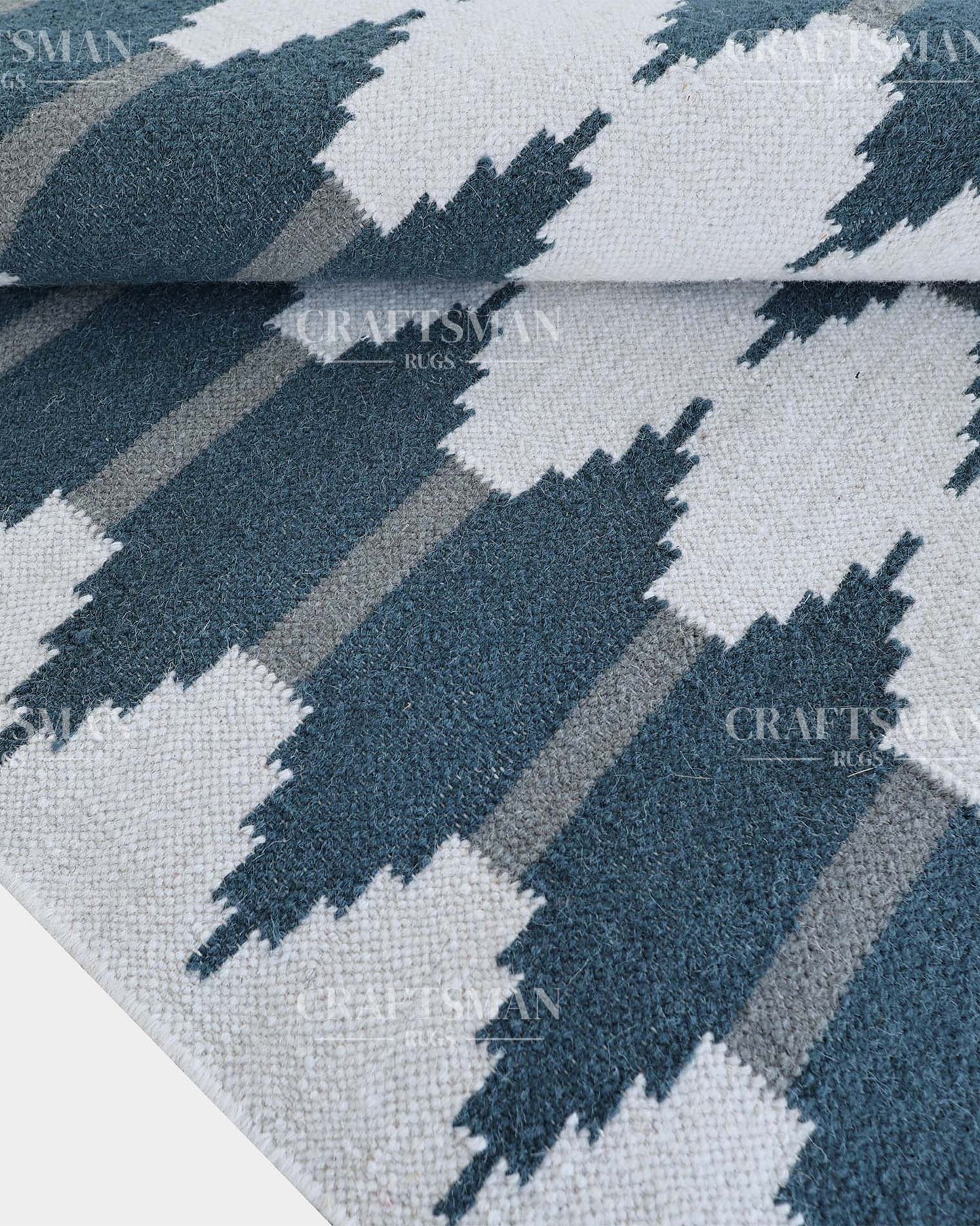 Lineara Wool Dhurrie Hand-Woven Flatweave Rug