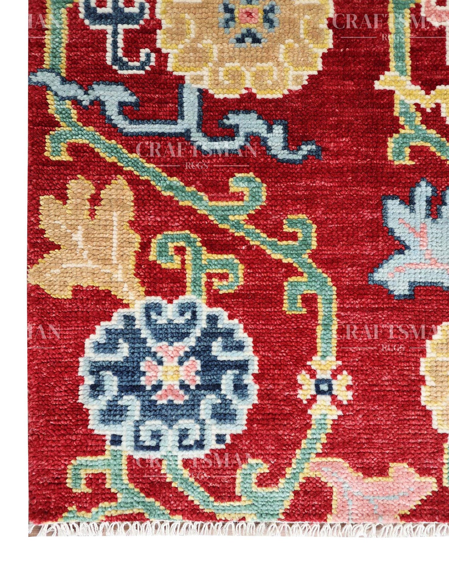 8x10 feet Wool Hand-Knotted Oushak-Inspired Rug | Craftsman Rugs Exclusive