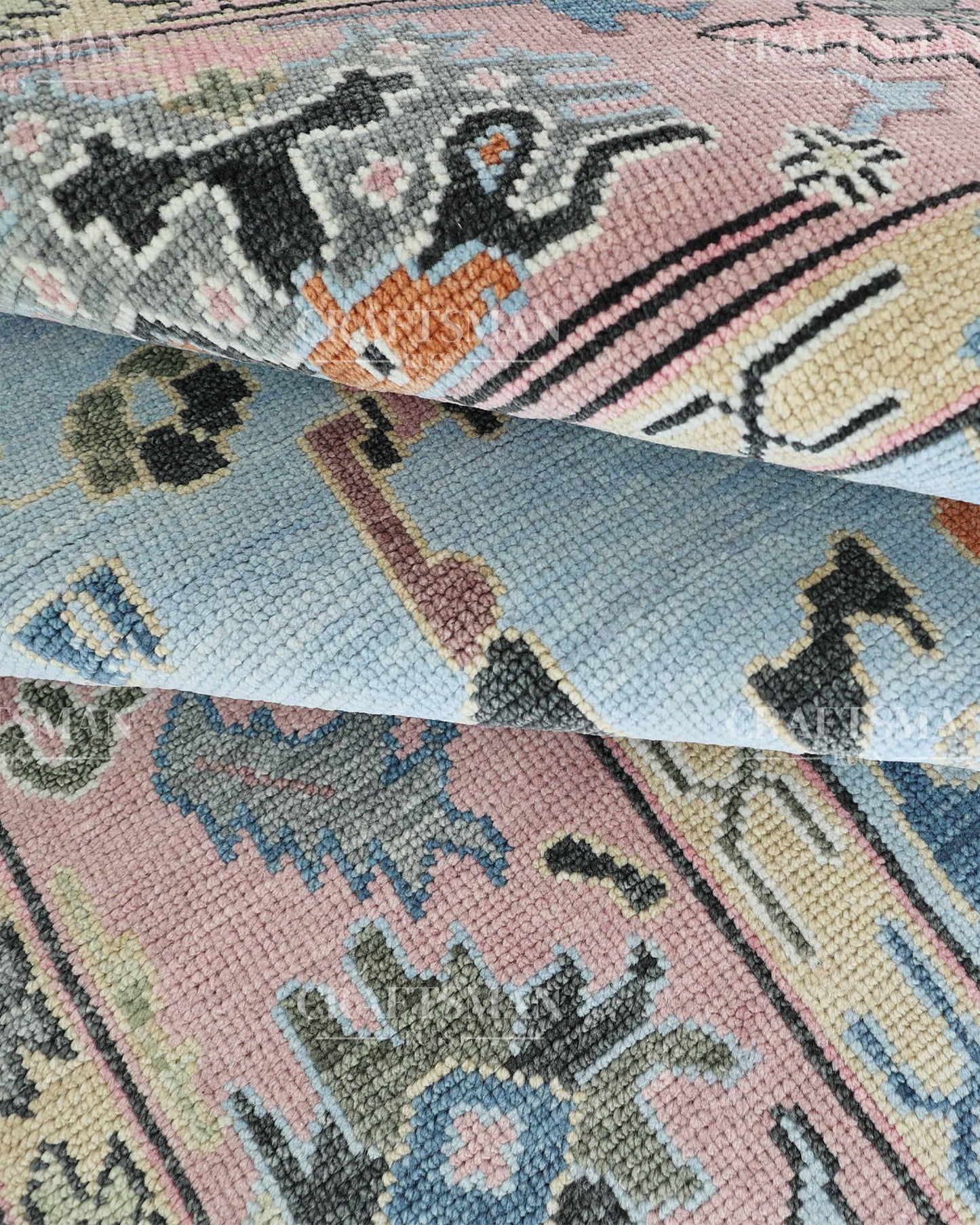 8x10 feet Wool Hand-Knotted Oushak-Inspired Rug | Craftsman Rugs Exclusive