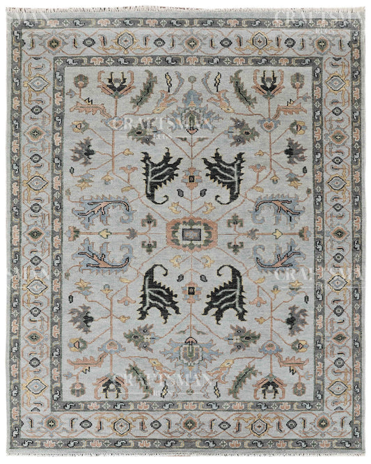 9x12 feet Wool Hand-Knotted Oushak-Inspired Rug | Craftsman Rugs Exclusive
