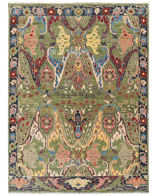 9x12 feet Wool Hand-Knotted Oushak-Inspired Rug | Craftsman Rugs Exclusive