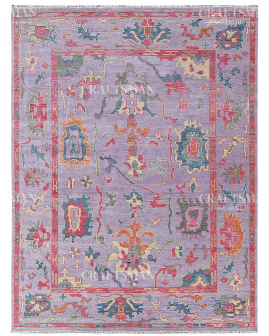 9x12 feet Wool Hand-Knotted Oushak-Inspired Rug | Craftsman Rugs Exclusive