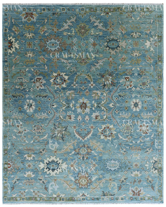 9x12 feet Wool Hand-Knotted Oushak-Inspired Rug | Craftsman Rugs Exclusive