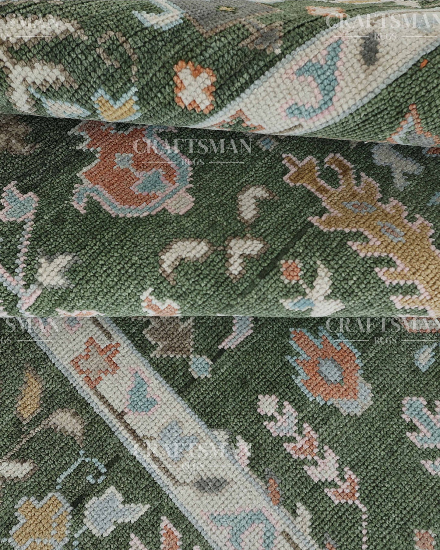 9x12 feet Wool Hand-Knotted Oushak-Inspired Rug | Craftsman Rugs Exclusive