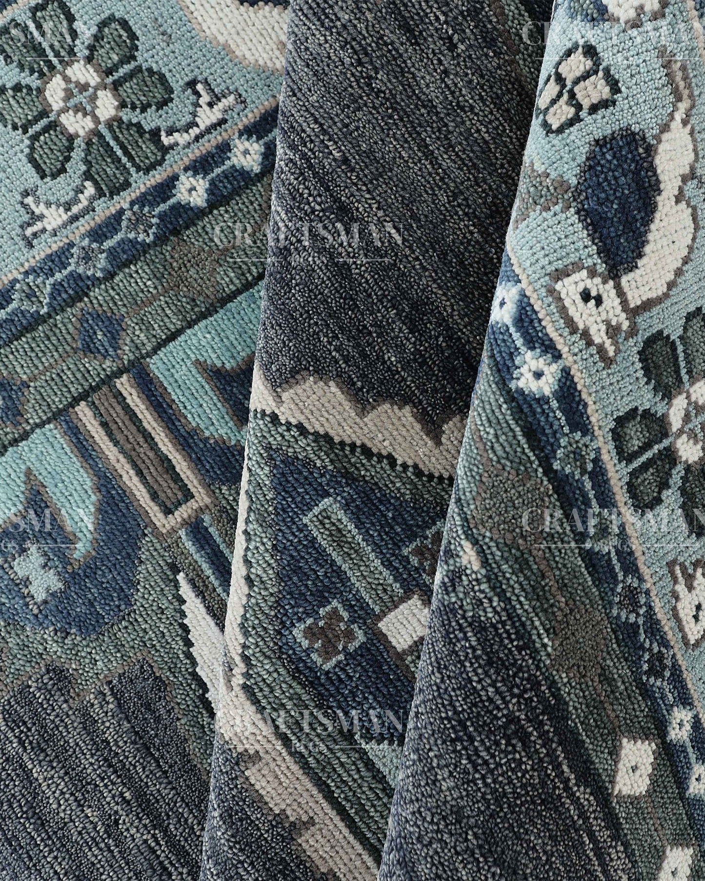 9x12 feet Wool Hand-Knotted Oushak-Inspired Rug | Craftsman Rugs Exclusive