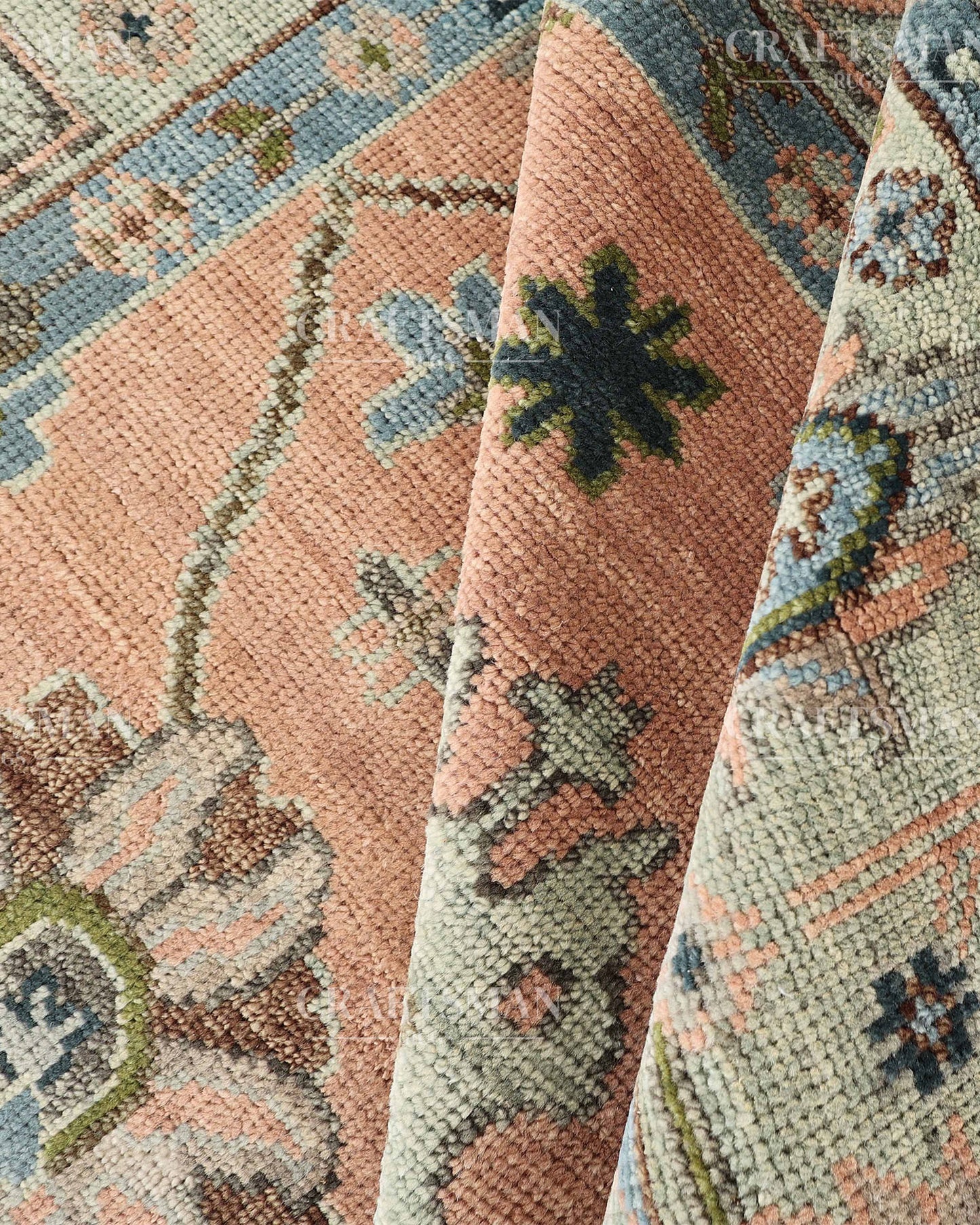 9x12 feet Wool Hand-Knotted Oushak-Inspired Rug | Craftsman Rugs Exclusive