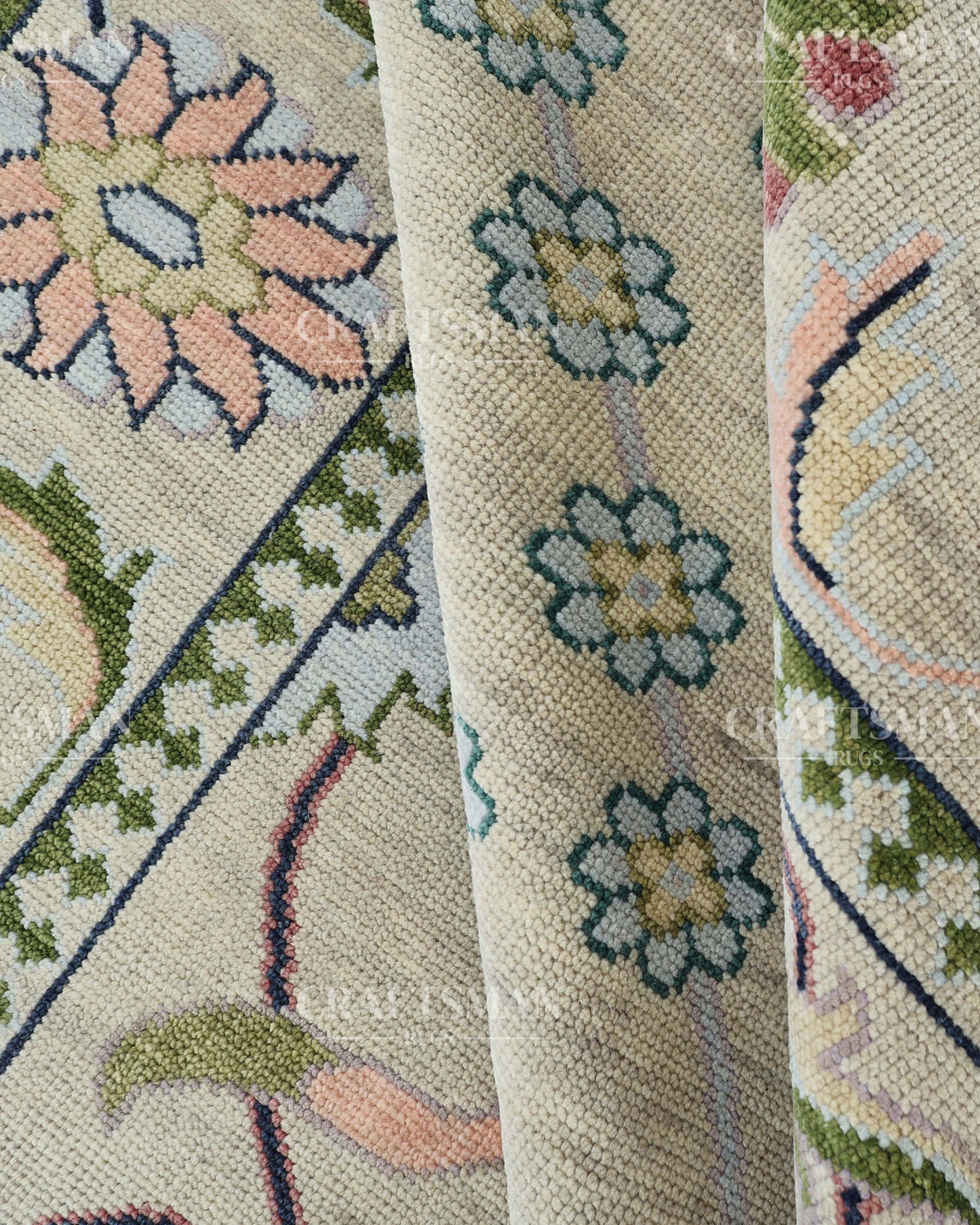 9x12 feet Wool Hand-Knotted Oushak-Inspired Rug | Craftsman Rugs Exclusive