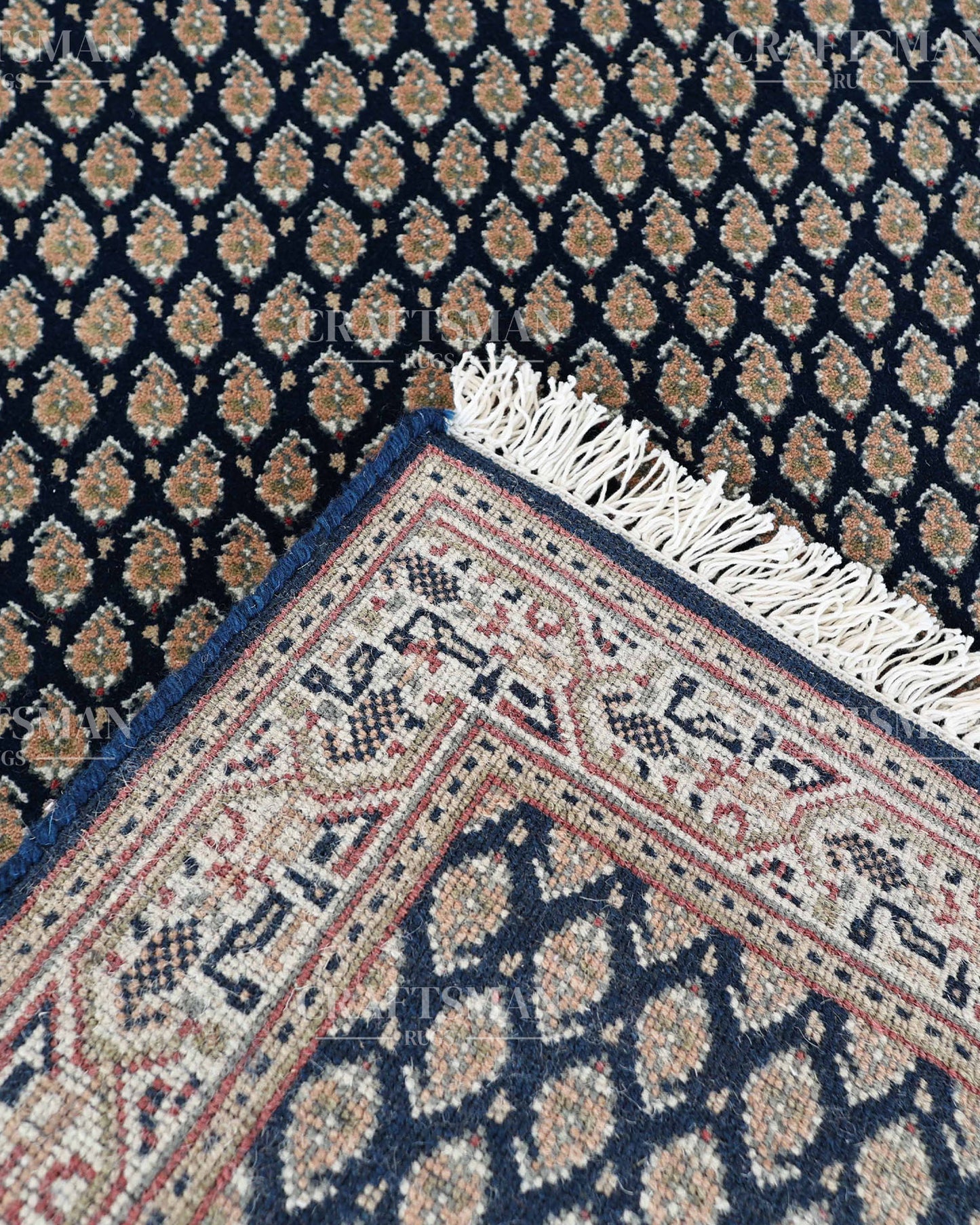 2.0x4.1 feet Vintage Hand-Knotted Wool Rug | One-of-a-Kind | Craftsman Rugs