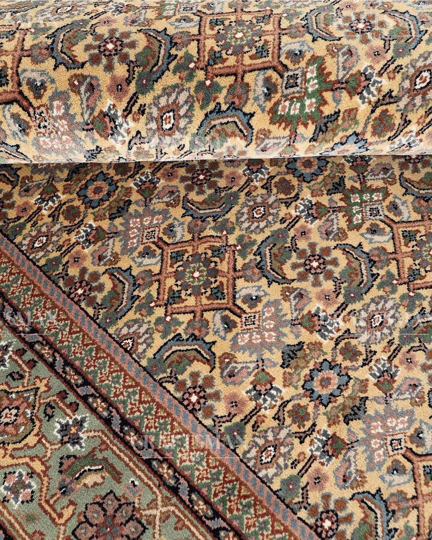 5.7x8.0 feet Vintage Hand-Knotted Wool Rug | One-of-a-Kind | Craftsman Rugs
