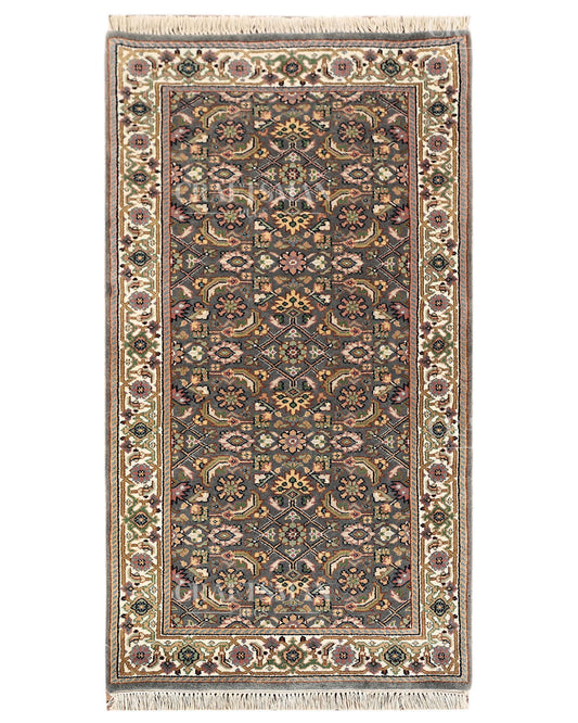 2.4x4.8 feet Vintage Hand-Knotted Wool Rug | One-of-a-Kind | Craftsman Rugs