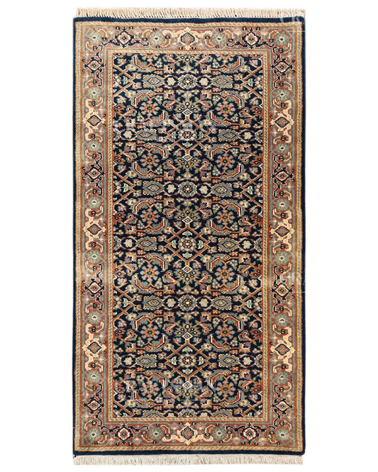 2.5x4.9 feet Vintage Hand-Knotted Wool Rug | One-of-a-Kind | Craftsman Rugs