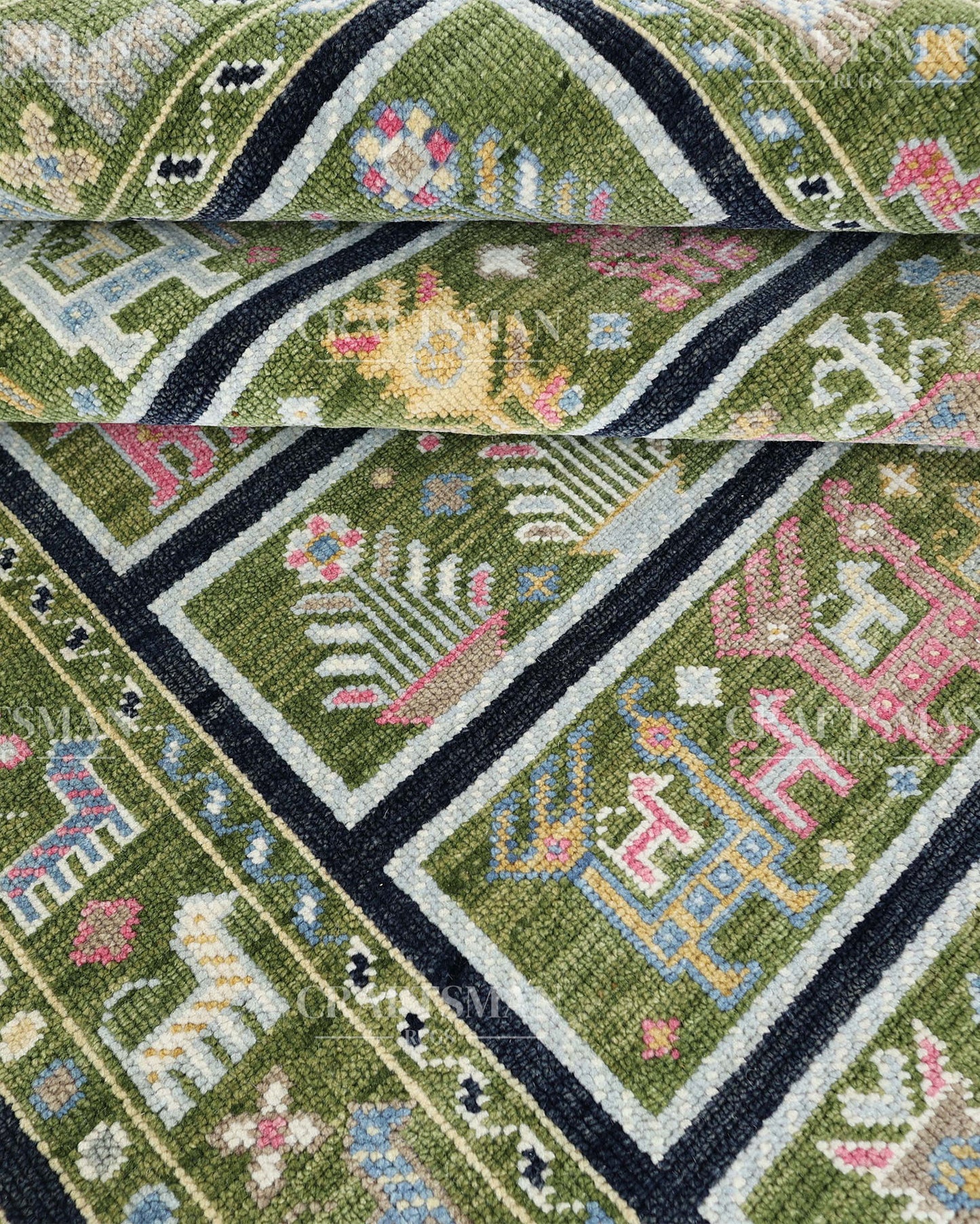 8x10 feet Wool Hand-Knotted Oushak-Inspired Rug | Craftsman Rugs Exclusive