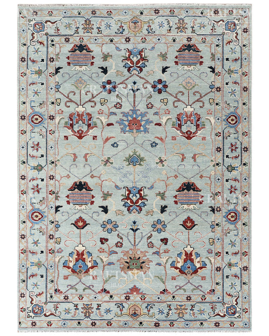 Wool Hand-Knotted Oushak-Inspired Rug | Craftsman Rugs Exclusive
