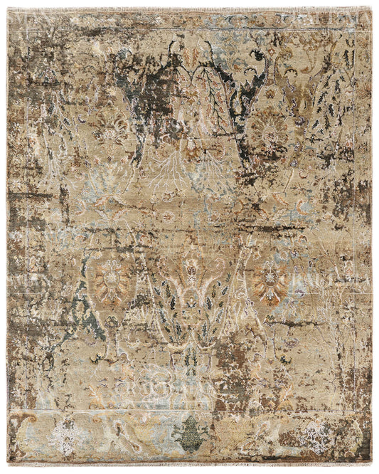 8x10 feet Vintage Hand-Knotted Wool Rug | One-of-a-Kind | Craftsman Rugs