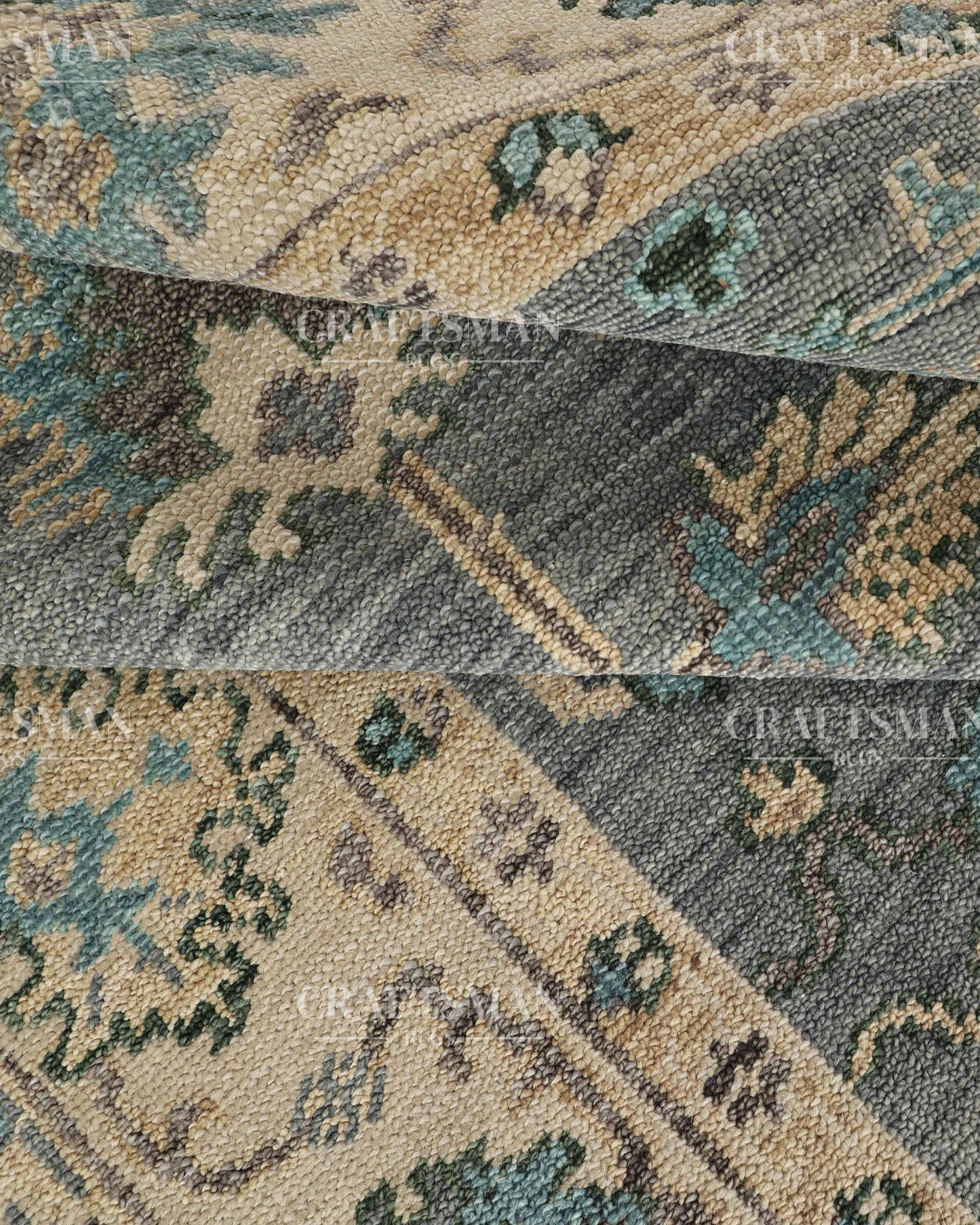 8x10 feet Wool Hand-Knotted Oushak-Inspired Rug | Craftsman Rugs Exclusive