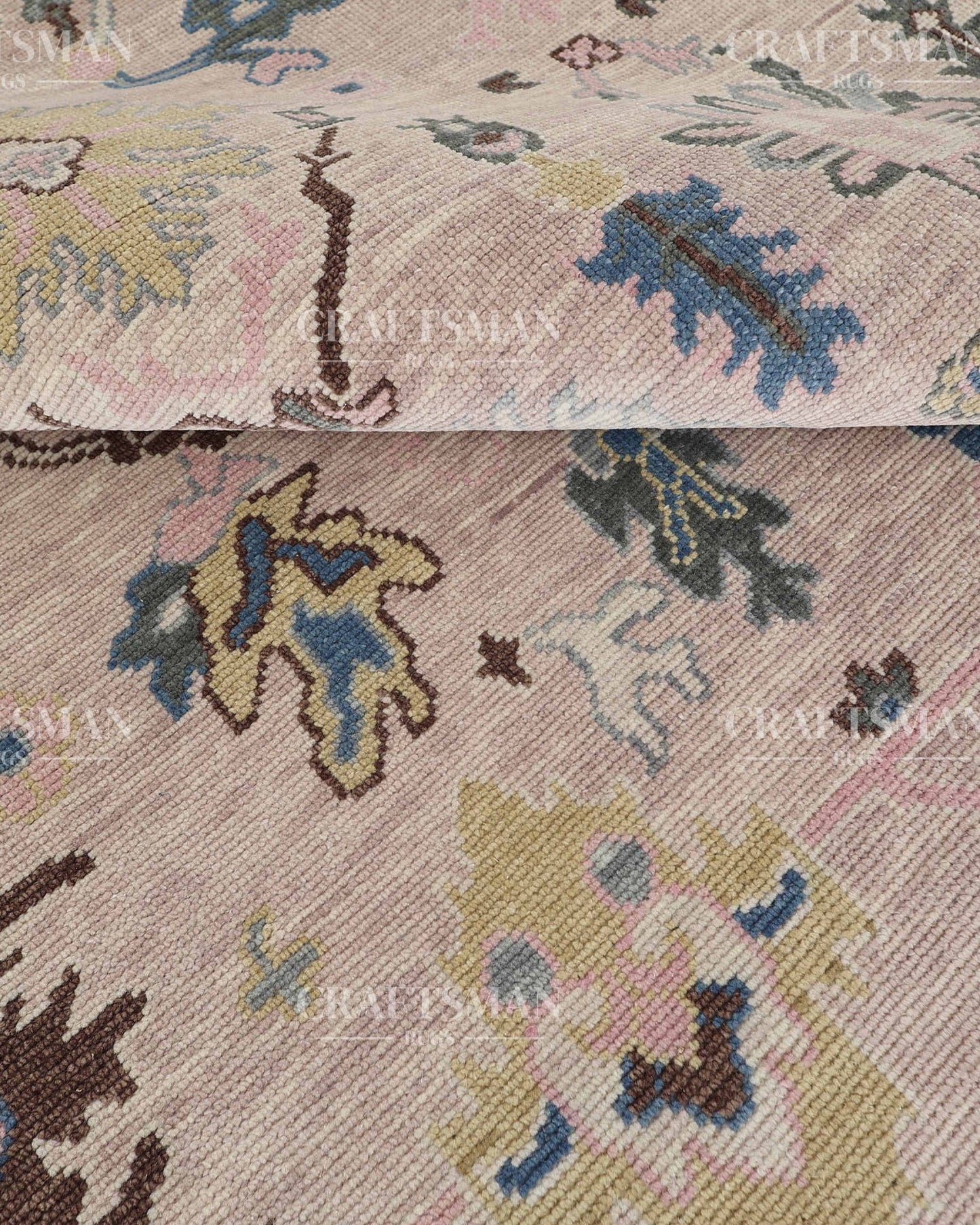 8x10 feet Wool Hand-Knotted Oushak-Inspired Rug | Craftsman Rugs Exclusive