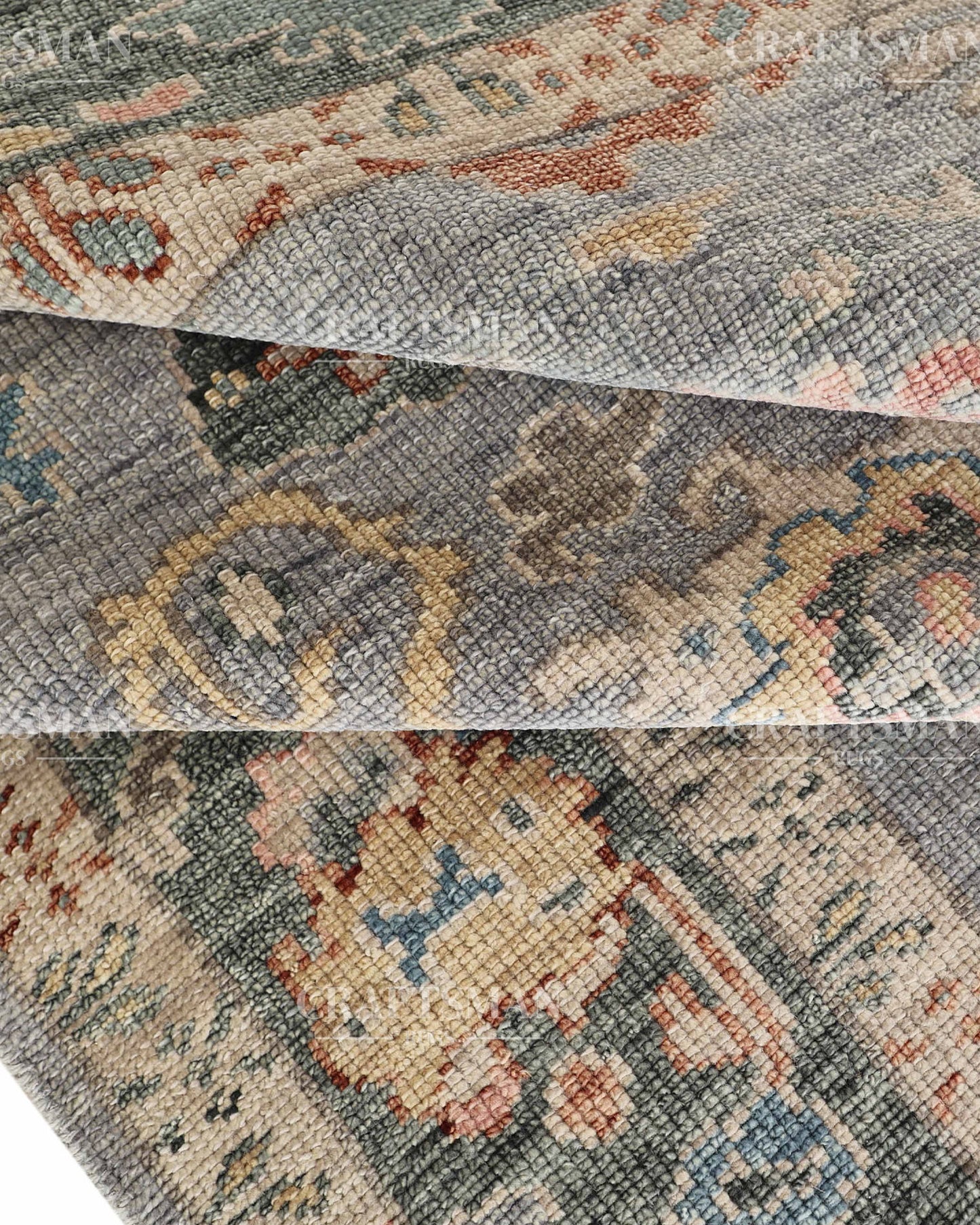 8x10 feet Wool Hand-Knotted Oushak-Inspired Rug | Craftsman Rugs Exclusive