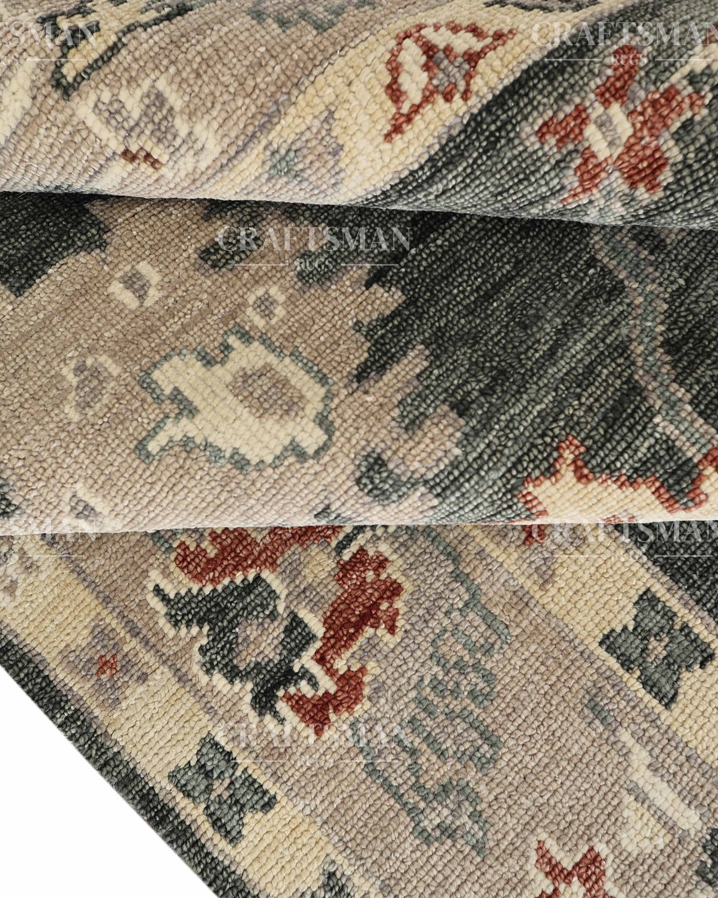 8x10 feet Wool Hand-Knotted Oushak-Inspired Rug | Craftsman Rugs Exclusive