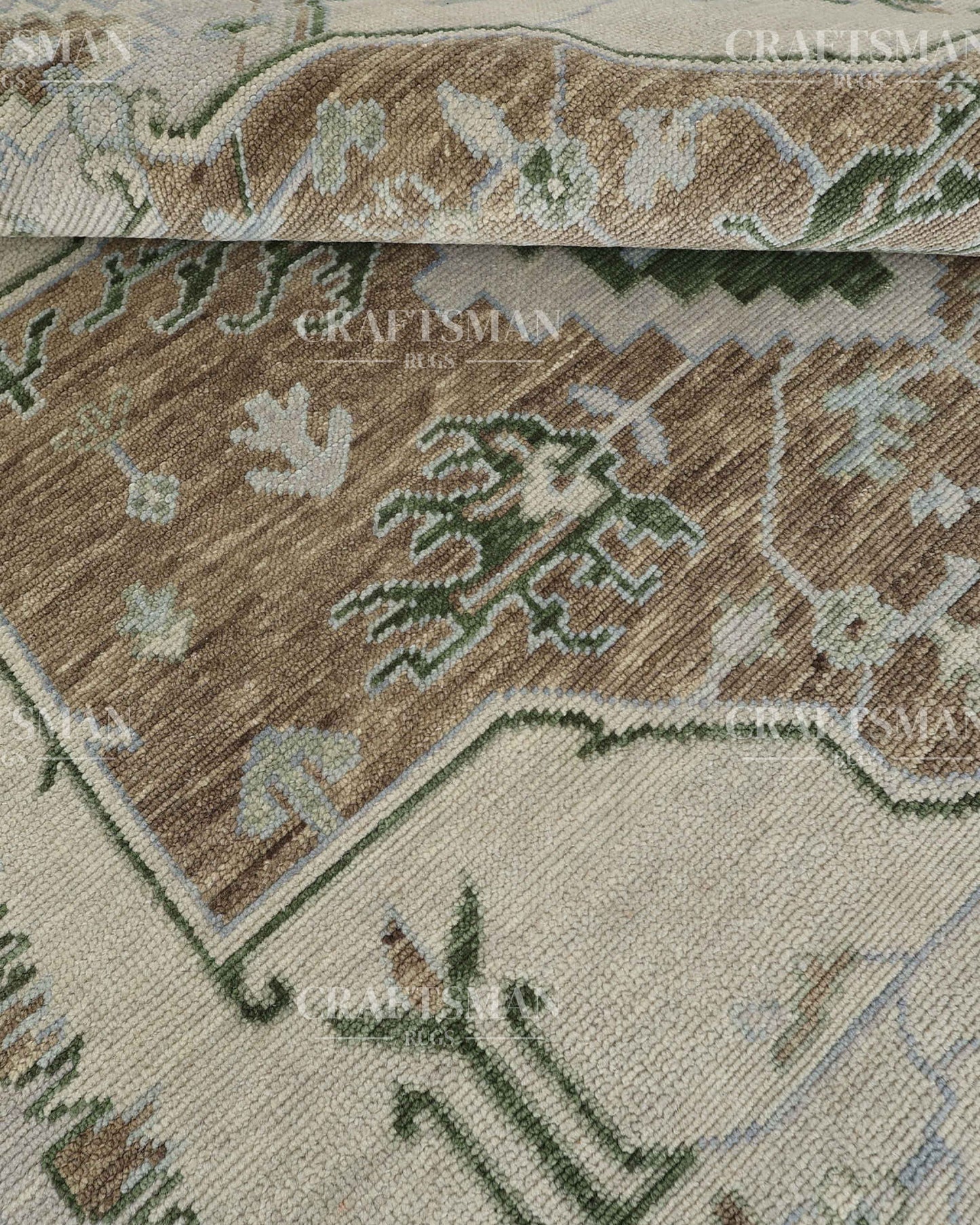 8x10 feet Wool Hand-Knotted Oushak-Inspired Rug | Craftsman Rugs Exclusive