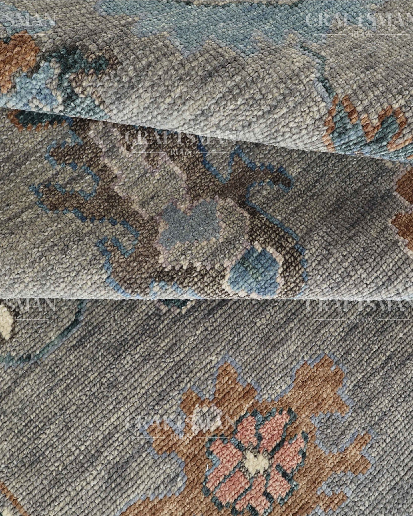 8x10 feet Wool Hand-Knotted Oushak-Inspired Rug | Craftsman Rugs Exclusive