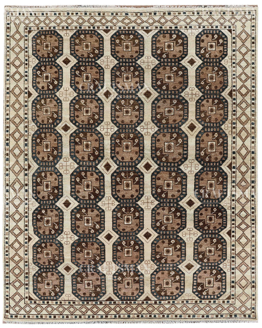 8x10 feet Wool Hand-Knotted Oushak-Inspired Rug | Craftsman Rugs Exclusive