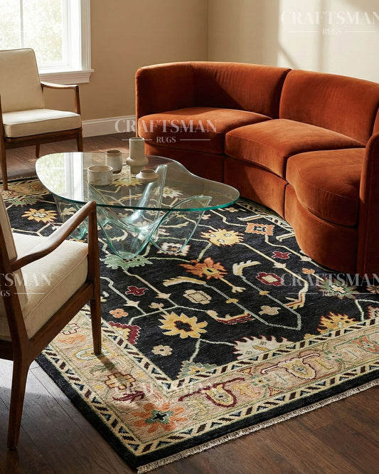 Konya Wool Hand-Knotted Oushak-Inspired Rug