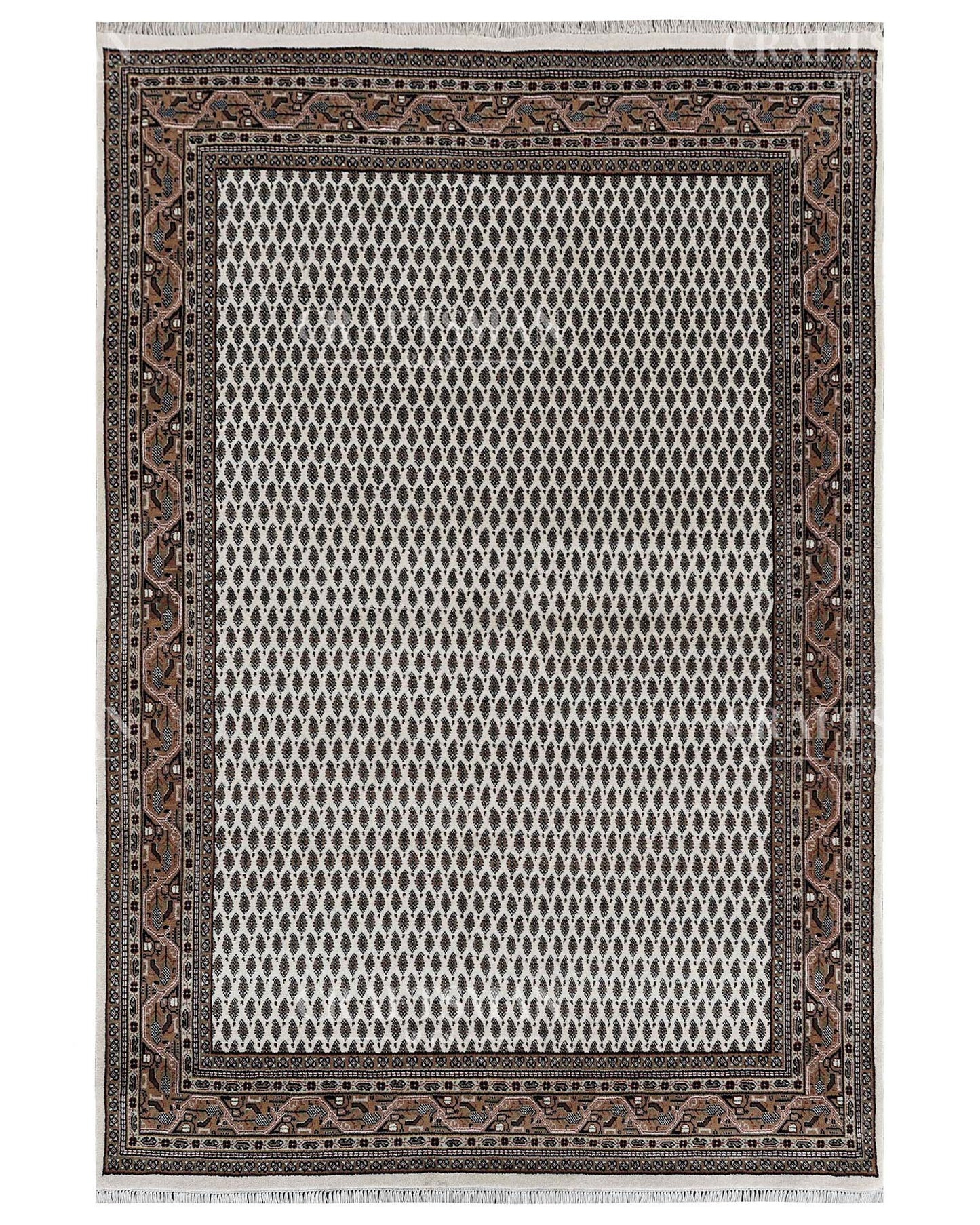 5x8 feet Vintage Hand-Knotted Wool Rug | One-of-a-Kind | Craftsman Rugs
