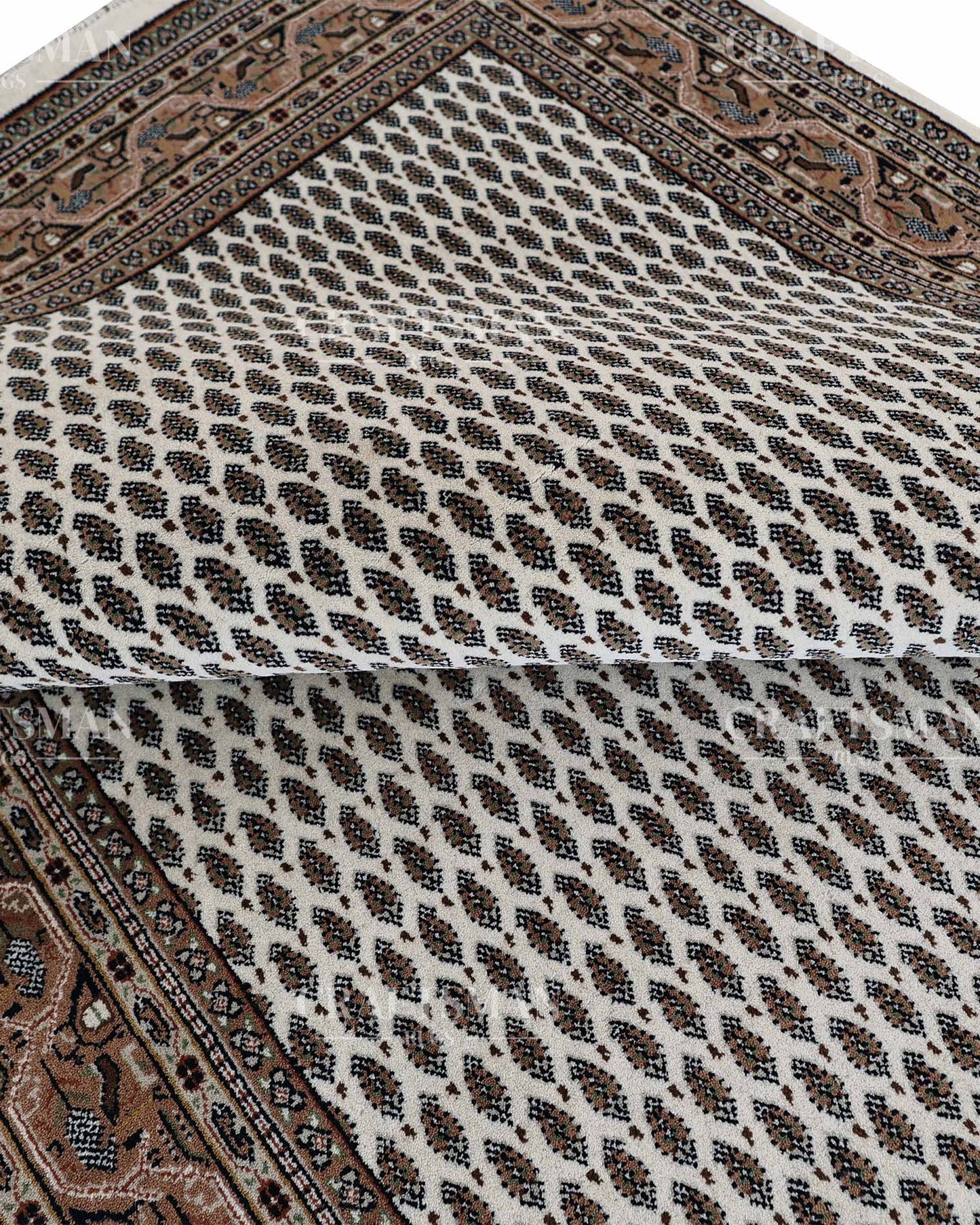 5x8 feet Vintage Hand-Knotted Wool Rug | One-of-a-Kind | Craftsman Rugs