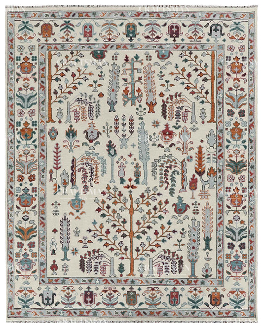 Anatolia Wool Hand-Knotted Oushak-Inspired Rug