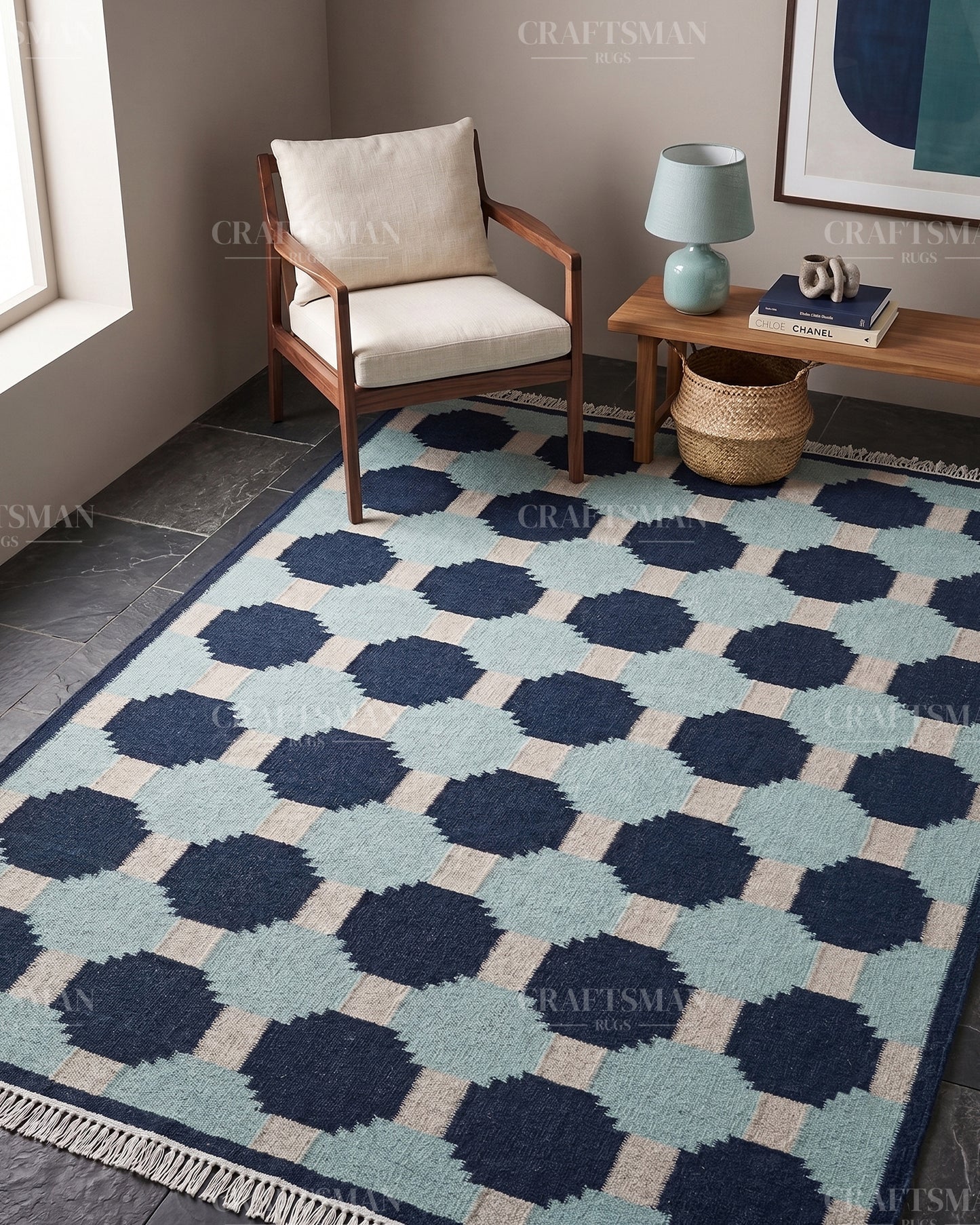 Varuna Wool Dhurrie Hand-Woven Flatweave Rug