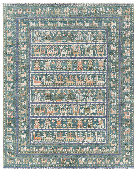 Izmir Wool Hand-Knotted Oushak-Inspired Rug