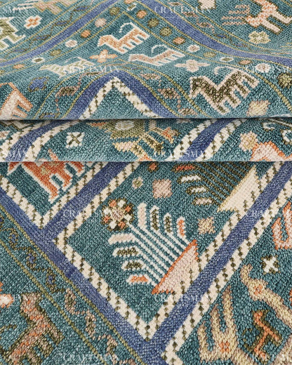 Izmir Wool Hand-Knotted Oushak-Inspired Rug