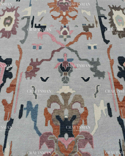 Sultana Wool Hand-Knotted Oushak-Inspired Rug