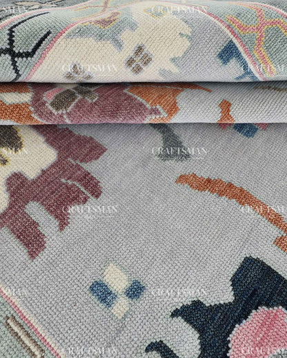 Sultana Wool Hand-Knotted Oushak-Inspired Rug