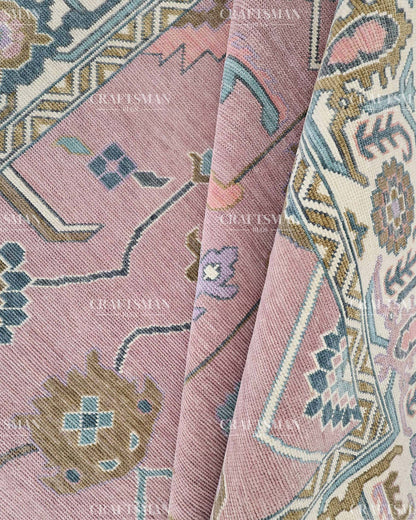 8x10 feet Wool Hand-Knotted Oushak-Inspired Rug | Craftsman Rugs Exclusive